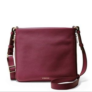 Fossil Preston Crossbody — Maroon